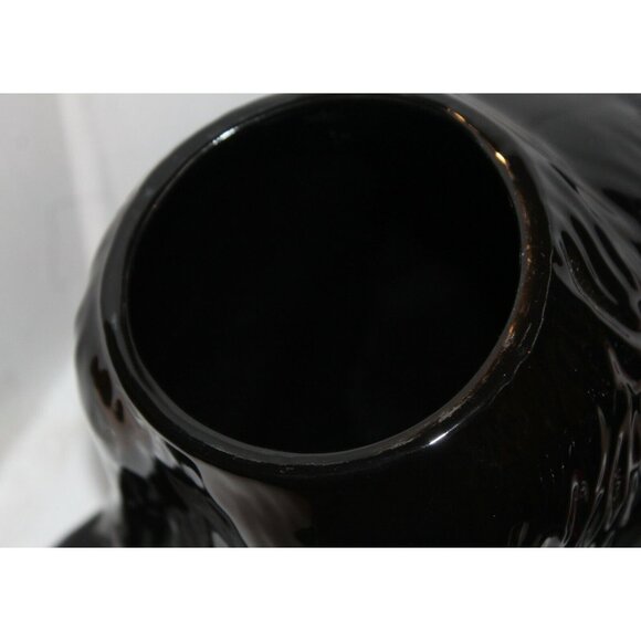 Vintage Black Porcelain Scottie Dog w/Collar Cookie Jar - Picture 7 of 8